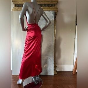 SUPERDOWN Red Backless Long Dress XS